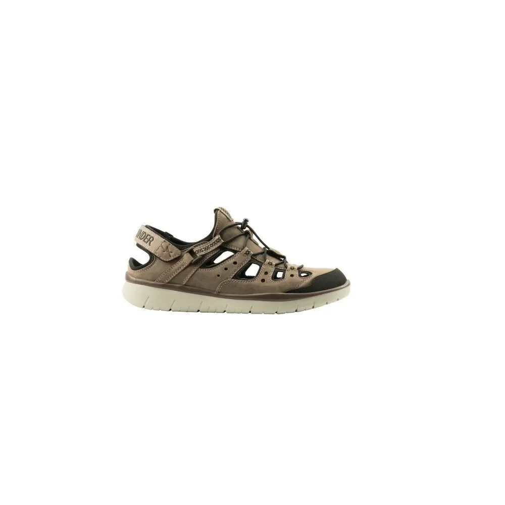 Mephisto Allrounder Men's Maroon Praline Nubuck Leather Sandal